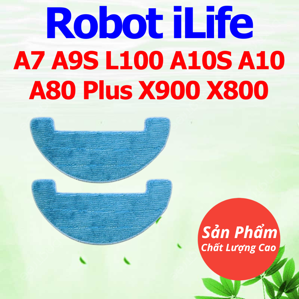 Combo 2 แผ่นเช็ดทําความสะอาดไมโครไฟเบอร์ดูดซับได้ดีเยี่ยมสําหรับเครื่องดูดฝุ่นหุ่นยนต์ iLife A7 A9S 