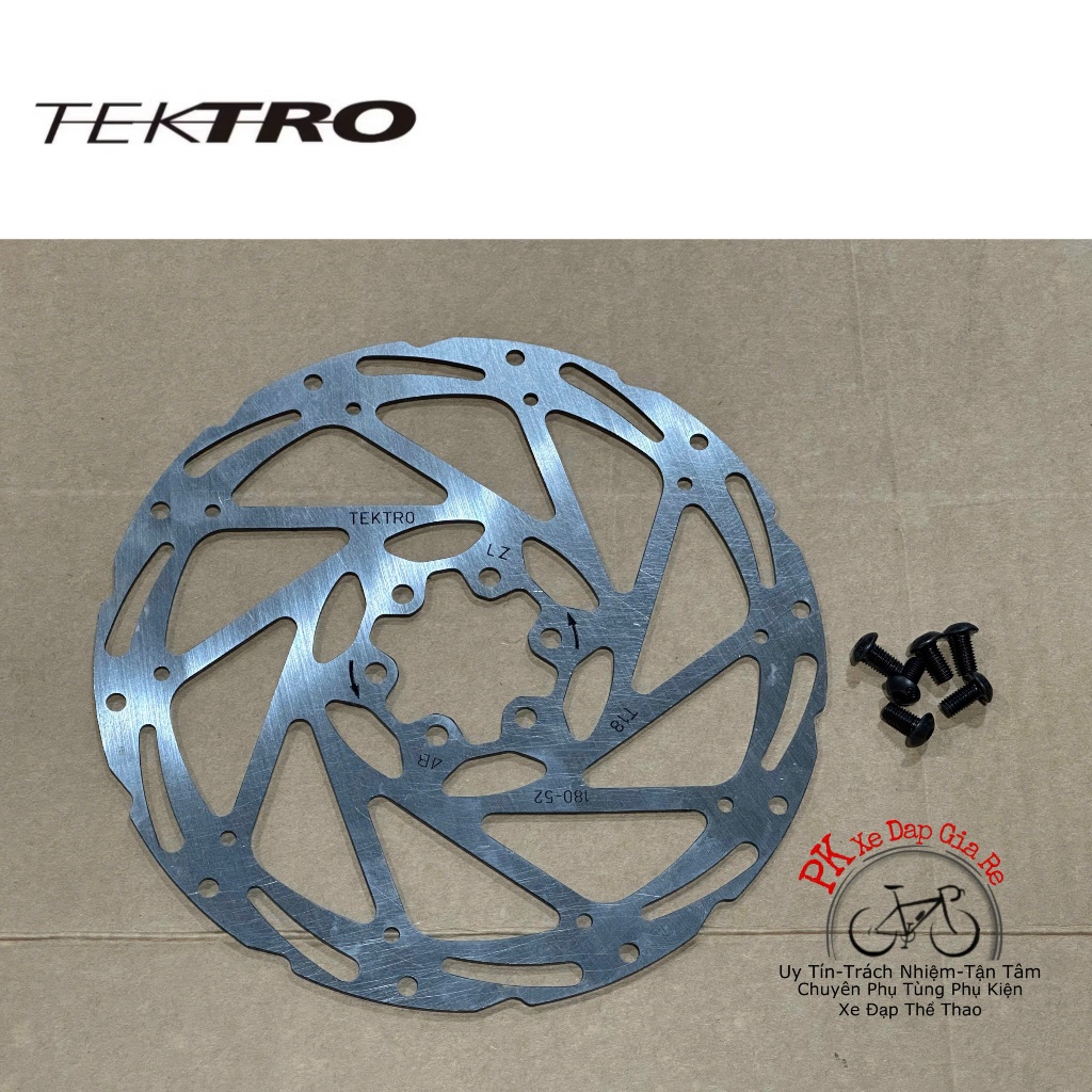 จานเบรค Tektro 180mm, จานเบรคจักรยาน TEKTRO 180mm ของแท้, จานเบรคจักรยาน 6 สกรู