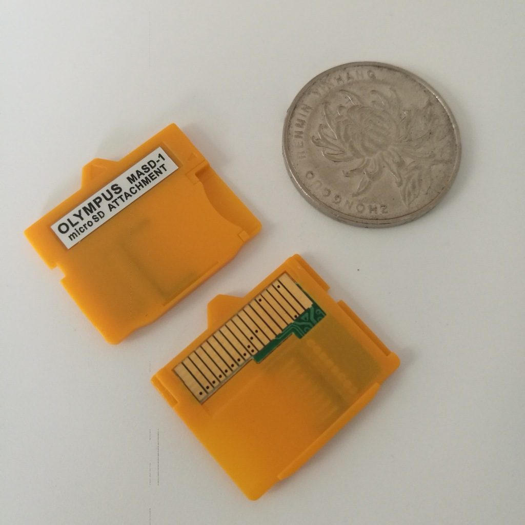 XD CARD SHIRT CONVERTED FROM MICRO SD CARD VIA XD - ใช้แล้วสําหรับ FUJI, PENTAX DIGITAL CAMERAS...