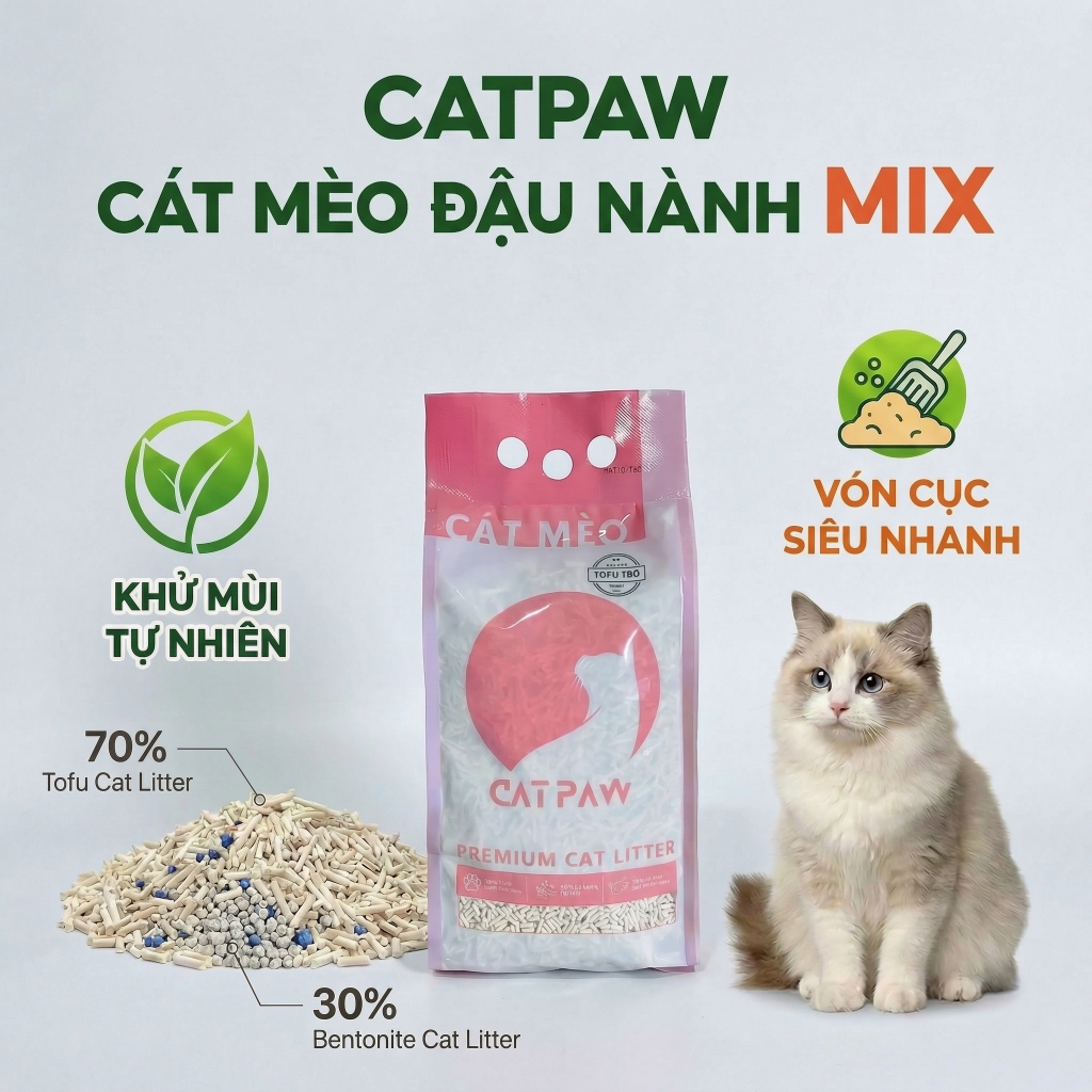 [CATCLEAN] CatPaw Premium Clay Mix Soy Cat Cat Cat Cat 2Kg/6L