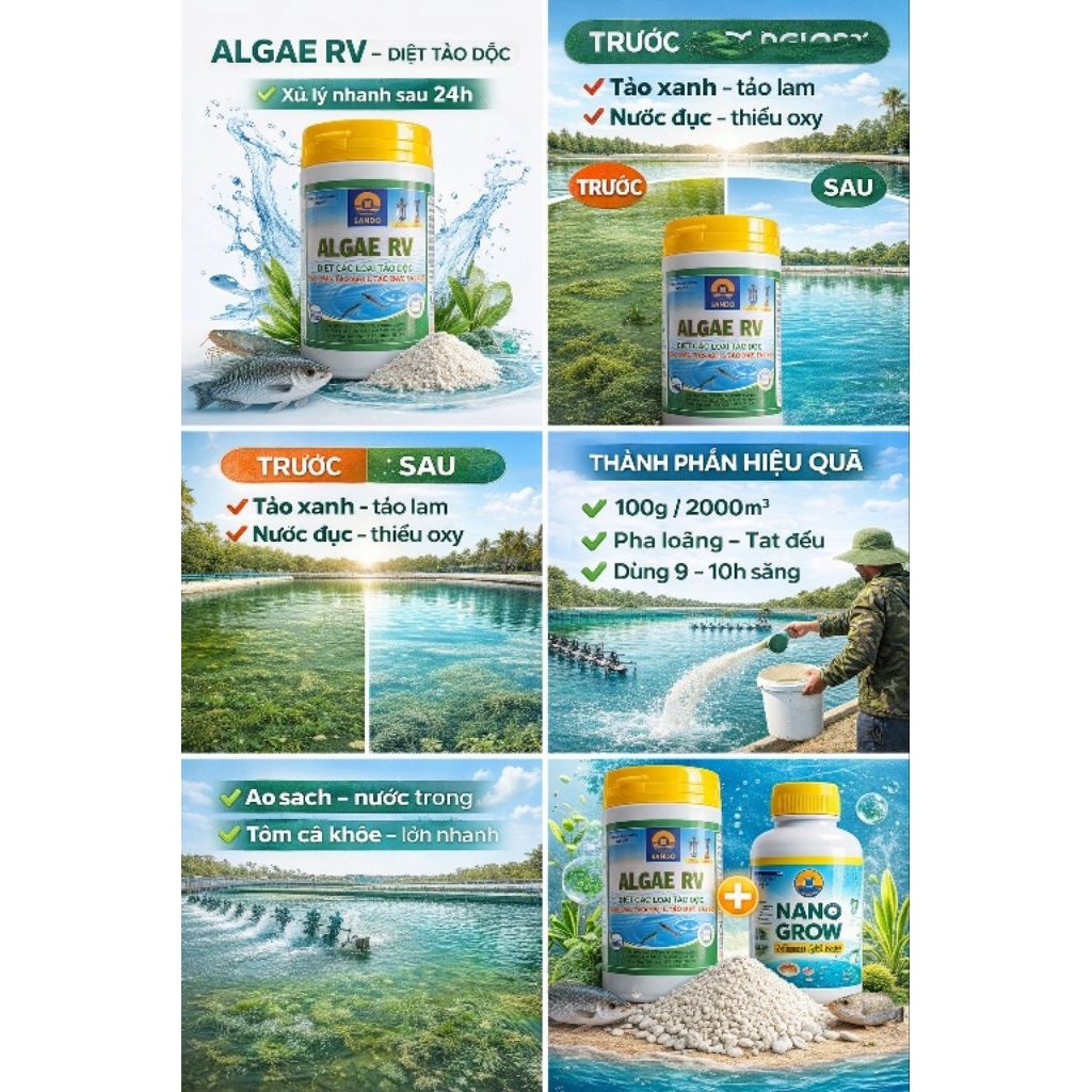 ALGAE RV SANDO – QUICKLY EFFECTIVE ALGAE KILLER (100Gr Box)