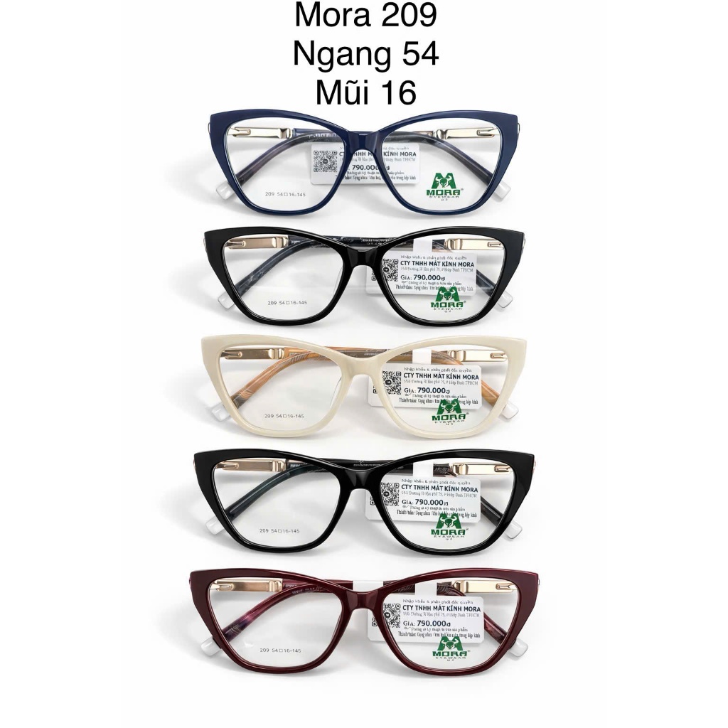 209 Mora กรอบแว่นตาพลาสติกเคลือบโลหะ - Trinh Le Glasses.