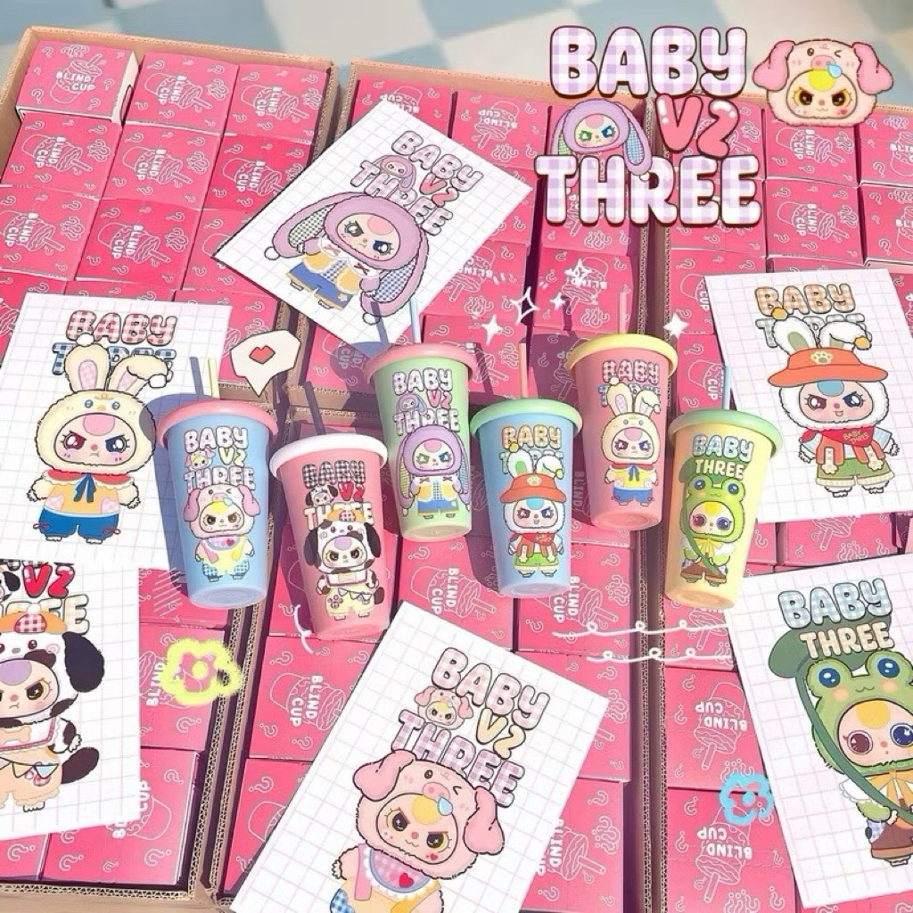 Liquidation of BABY THREE Blindcup Plastic Cups - Random Blind Bag/Blind Box - ถ้วยพลาสติกพิมพ์ลาย 3