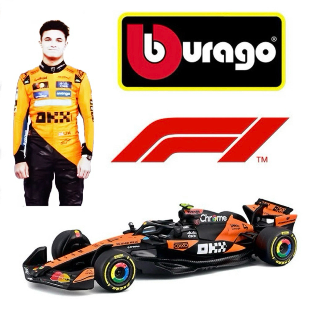 Bburago LOOSE 1:64 F1 2025 McLaren MCL39 4 Lando Norris