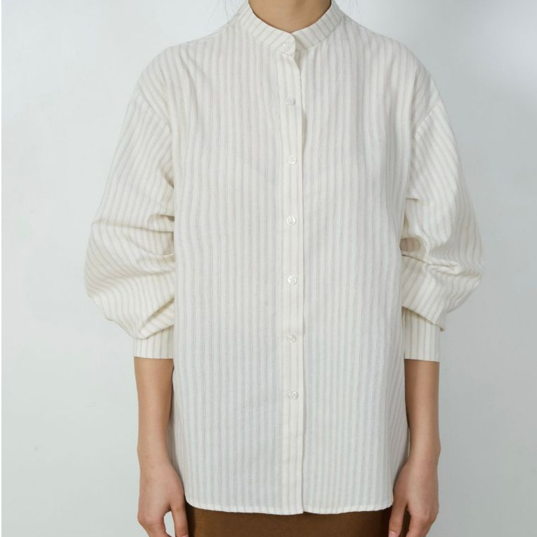 เสื้อเชิ้ตลายสก็อต Omai ดีไซน์คอปก Freesize - TSM15