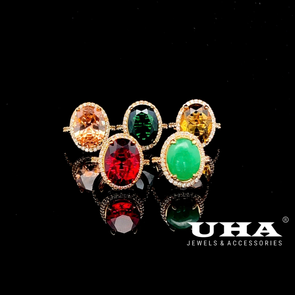 แหวนผู้หญิงเคลือบทองหิน CZ N511