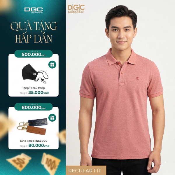 DGC เสื้อโปโลแขนสั้นคอปกขา ทรงเข้ารูป เสื้อแยกซี่โครงประณีต - SAPBB04M