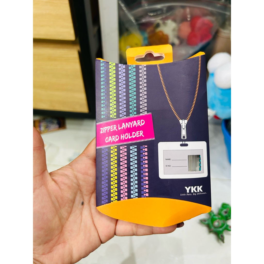 YKK ZIPPER LANYARD CARD HOLDER