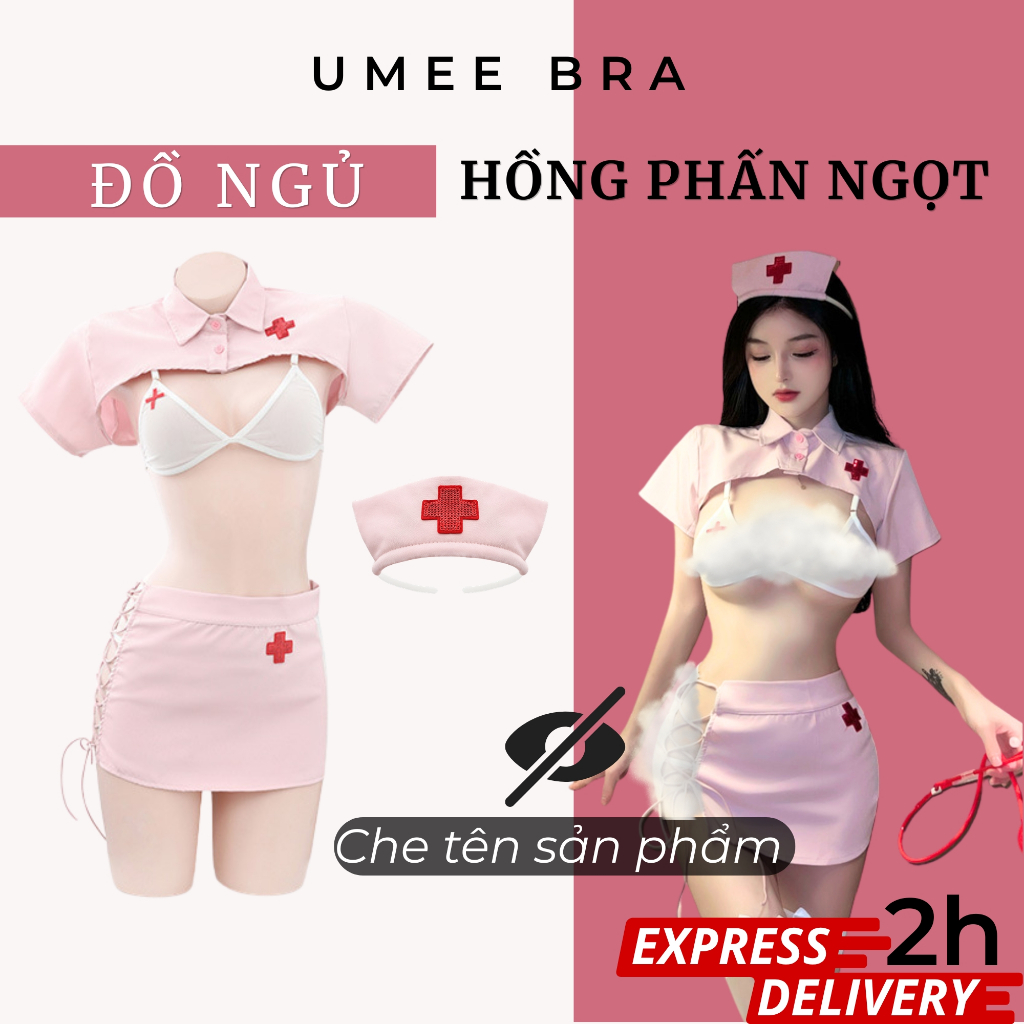 ชุดนอนเครื่องแต่งกายผู้หญิงเซ็กซี่ DN25 อืม ชุดชั้นใน ชุดคอสเพลย์พยาบาลสีชมพู ชุดนอน ผู้หญิง ชุดทางก