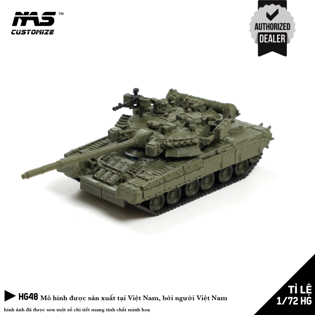 [NAS] 1/72 สเกล HG รถถังรัสเซียรุ่น T-80UK. โมเดลประกอบถังรัสเซียขนาด 1:72 T-80UK