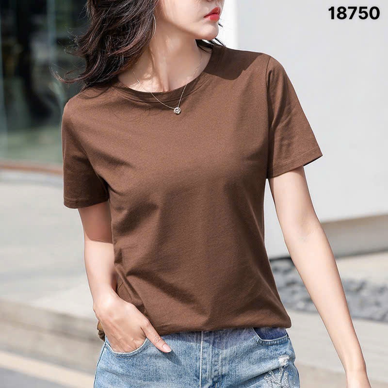 เสื้อยืด BIGSIZE QCCC คอกลมเรียบๆ ยืด SLIM - 18750