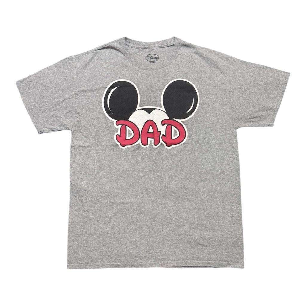 DISNEY Brand 2hand Mickey Cartoon American Cotton T-shirt Size L คุณภาพสูง