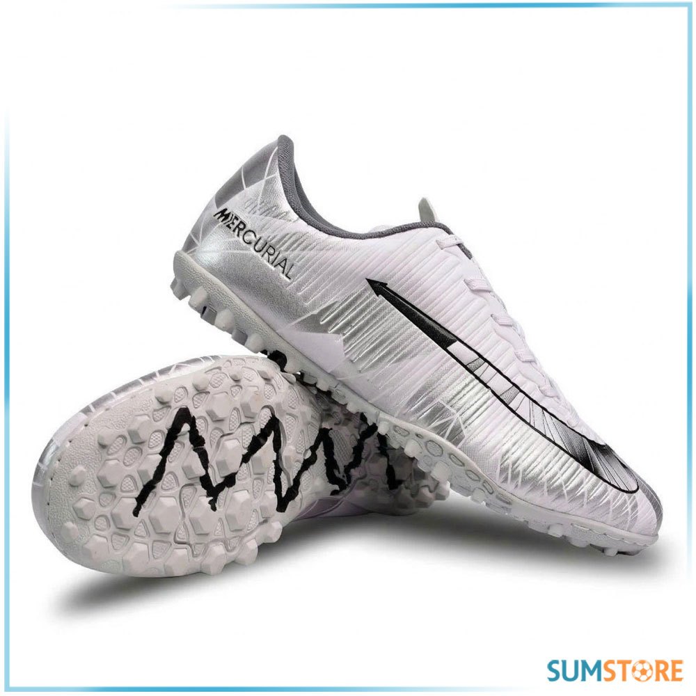 Xstar - รองเท้าฟุตบอล Silver Mer CR7 สุดสวย - รุ่นใหม่เหมาะสําหรับสนามเทียมรองเท้าราคาถูกและทนทาน