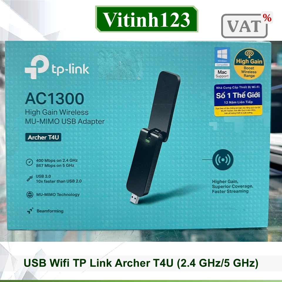 USB Wifi TP Link Archer T4U (2.4 GHz/5 GHz)
