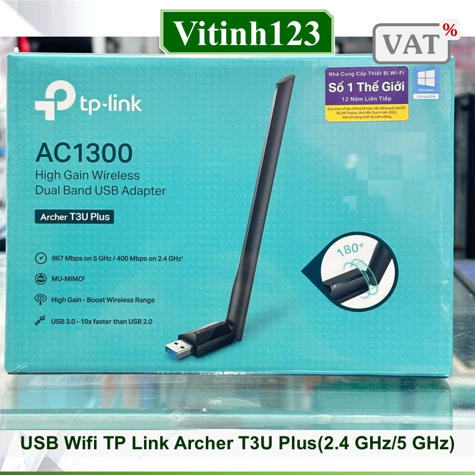 USB Wifi TP Link Archer T3U Plus(2.4 GHz/5 GHz)