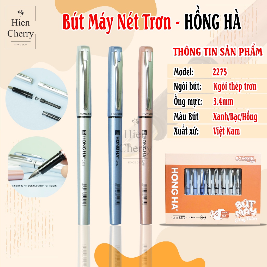 Play Color Hong Ha Smooth Line Fountain Pen - 2275, Even Ink Strokes, No Paper Scratching - Hien Che