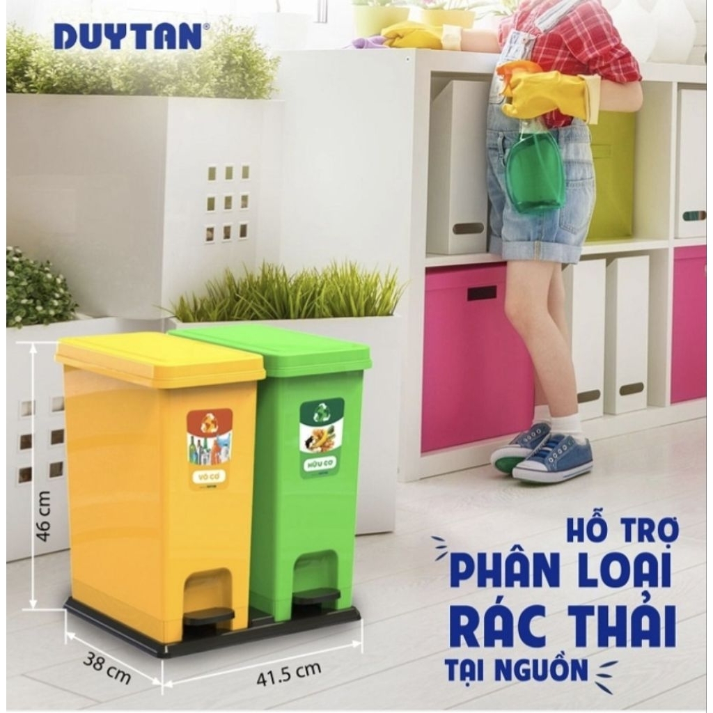 ECO 1N TRASH BIN, DUY TAN 2N SET, DUY TAN CLASSIFICATION PEDAL TRASH BIN