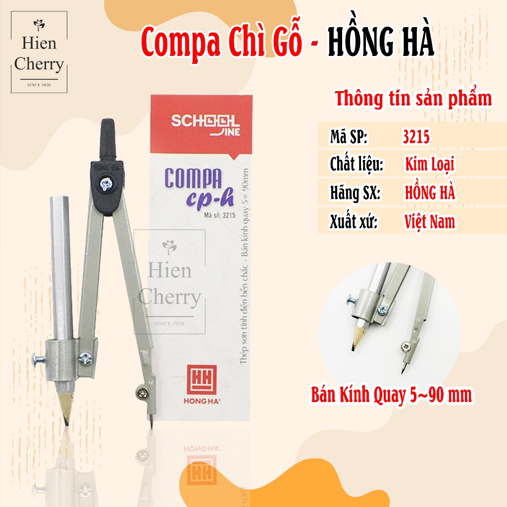 ของแท้ Student Compa Hong Ha 3215 วัสดุโลหะ ดินสอไม้ - Hien Cherrys Shop