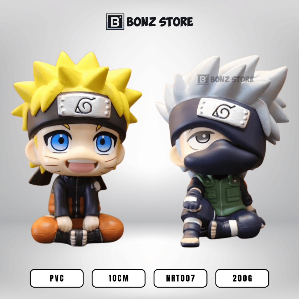 [Bonzstore] Naruto Chibi Naruto และ Kakashi นั่งตําแหน่งรุ่น 10 ซม.PVC 200g ของเล่น Lookup ของเล่น N