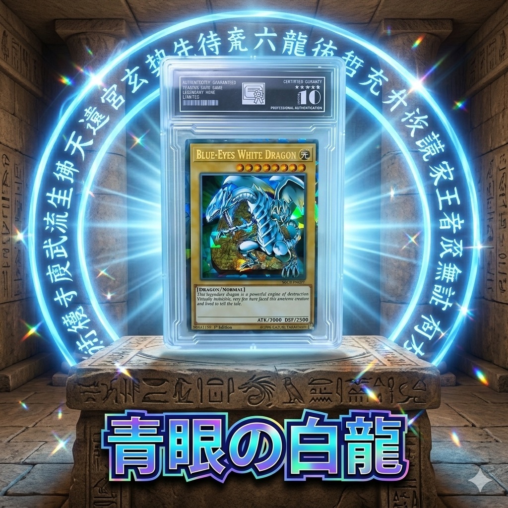 การ์ดเกรด Slab BLUE-EYES WHITE DRAGON Yu-Gi-Oh TCG 10 Gem Mint d5 nf3 18 PSA