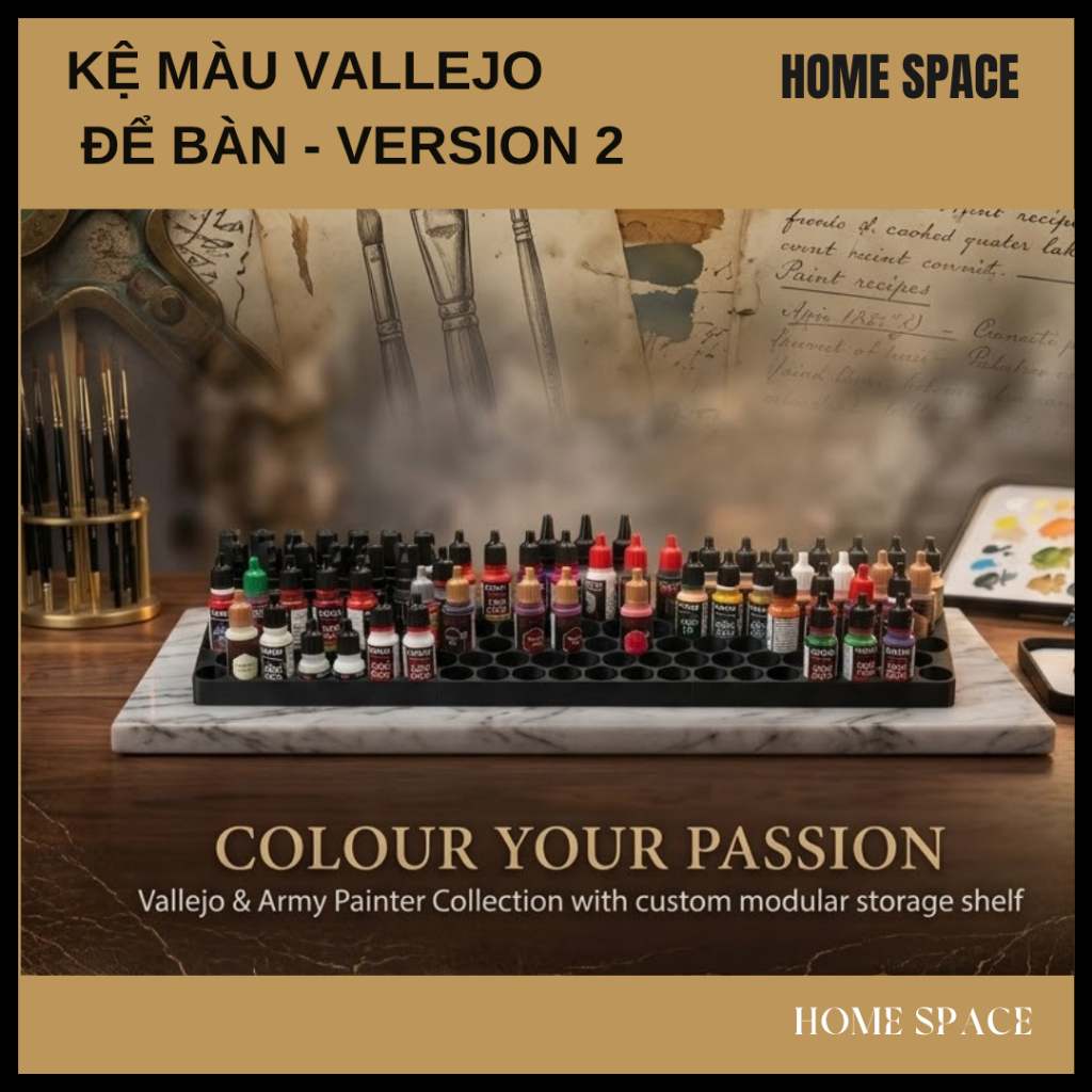 ชั้นวางสี Vallejo สําหรับโต๊ะ - HOME SPACE- DESK SETUP
