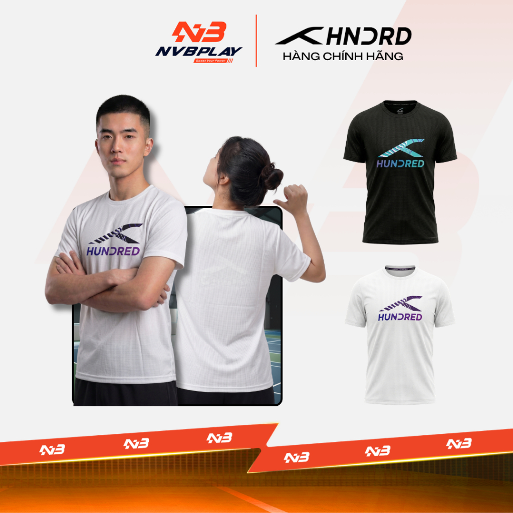 Hundred HoloFlex Sports T-shirt - ระบายอากาศได้ดี ดูดซับเหงื่อ - สินค้าของแท้