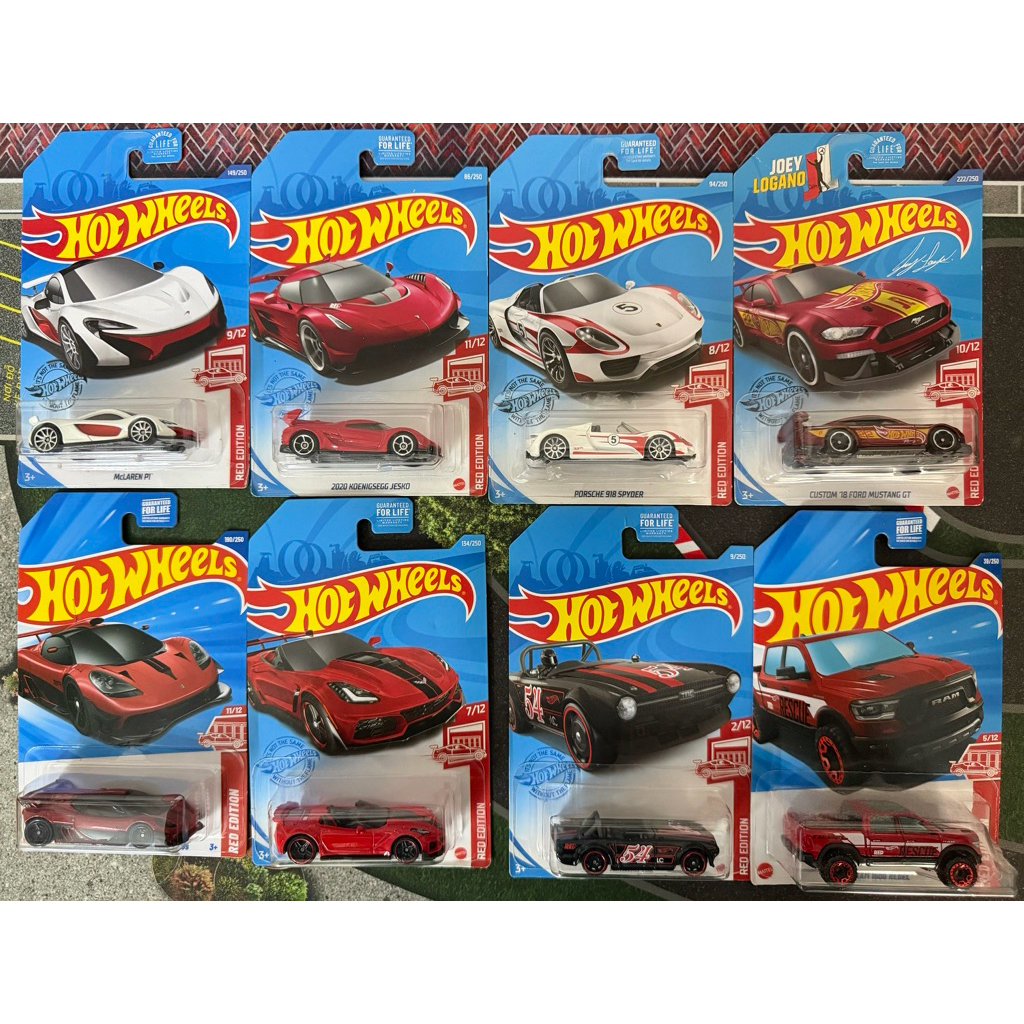 รถโมเดล Hot Wheels Exclusive Target Red Edition การ์ดเต็มหลายแบบ
