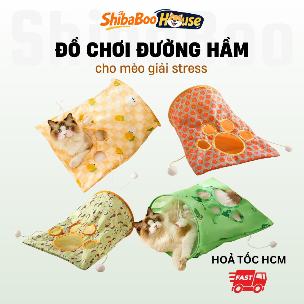ของเล่นอุโมงค์แมว | ของเล่นโต้ตอบคลายเครียด | HCM HCM HCM