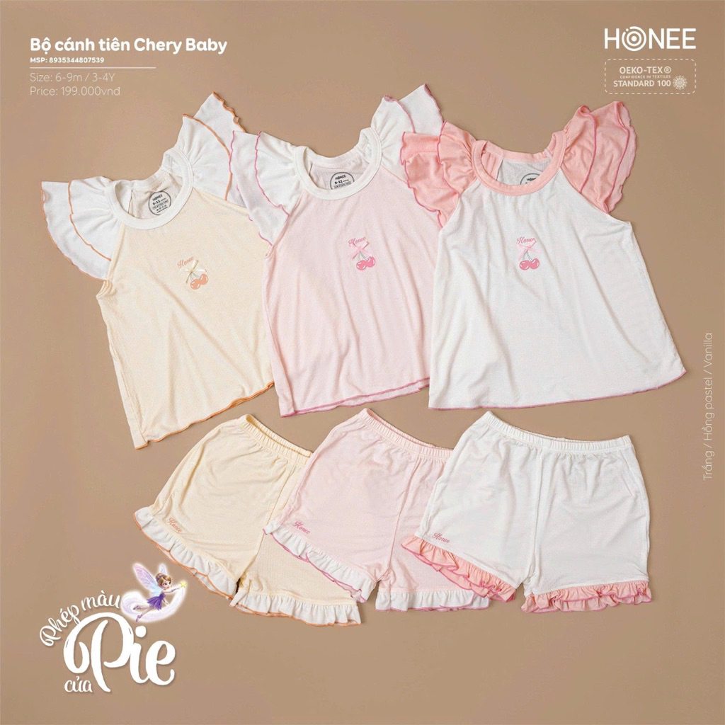 Chery baby Hone ชุดปีกนางฟ้าสําหรับเด็กผู้หญิงที่มีขนาดตั้งแต่ 6 ม. ถึง 4y