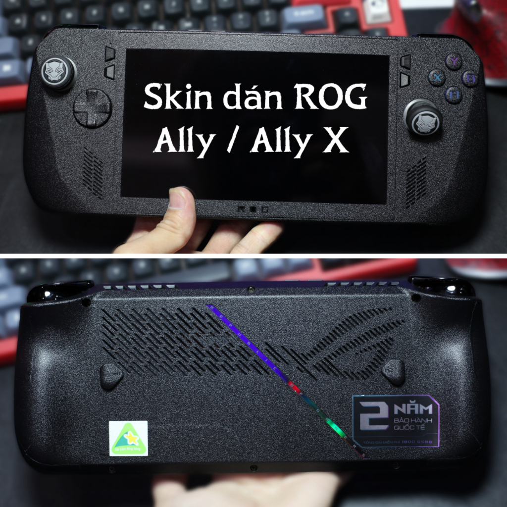 ROG Ally / Ally X sticker Skin รุ่นดําด้าน | สติ๊กเกอร์รูปลอกสําหรับคอนโซลเกม Asus สีดํา