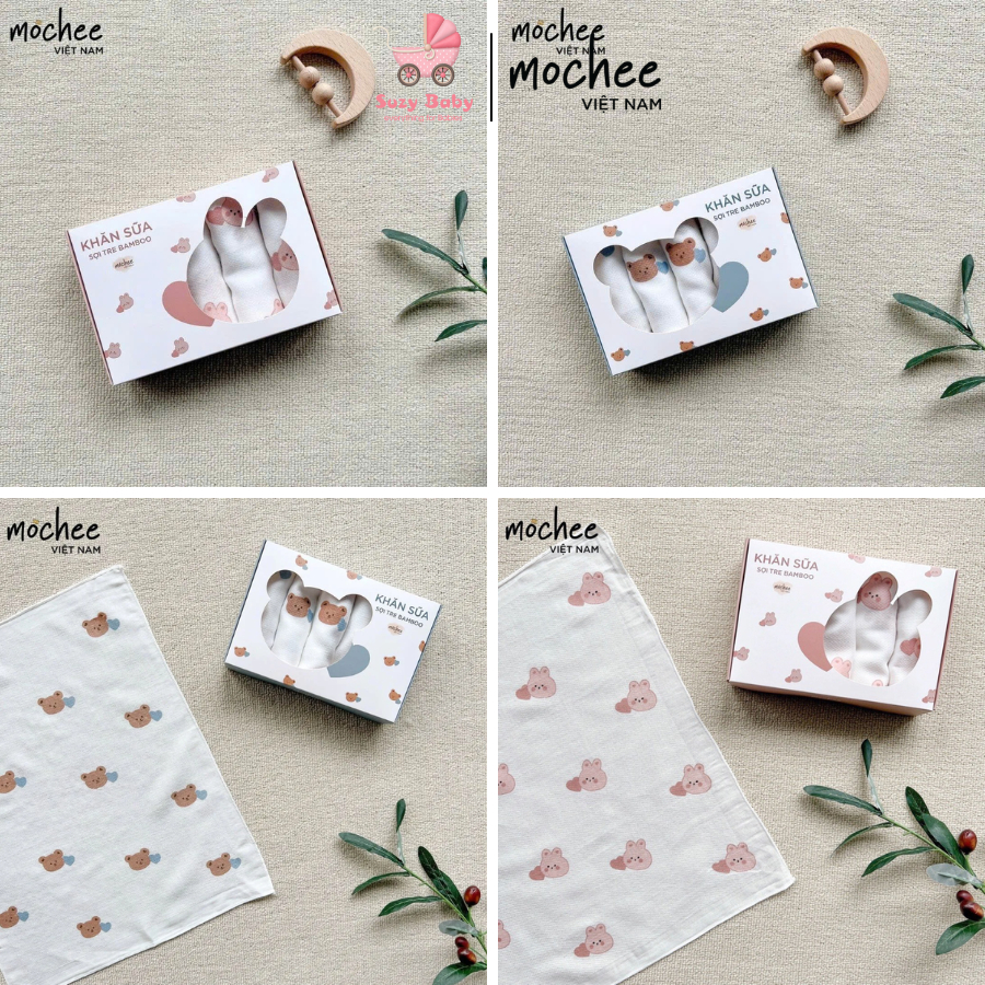 ชุดผ้าเช็ดตัว MOCHEE BAMBOO FIBER MILK 6 ชิ้น