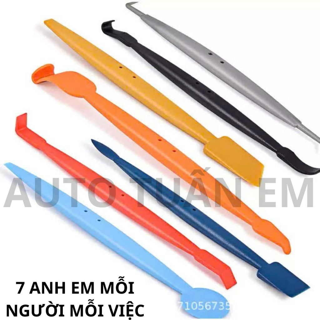 ชุดเครื่องมือ 7 ชิ้นพร้อมสีที่แตกต่างกันแบบบูรณาการเหมาะสําหรับสติกเกอร์ ppf-decar ยาวประมาณ 17 ซม.