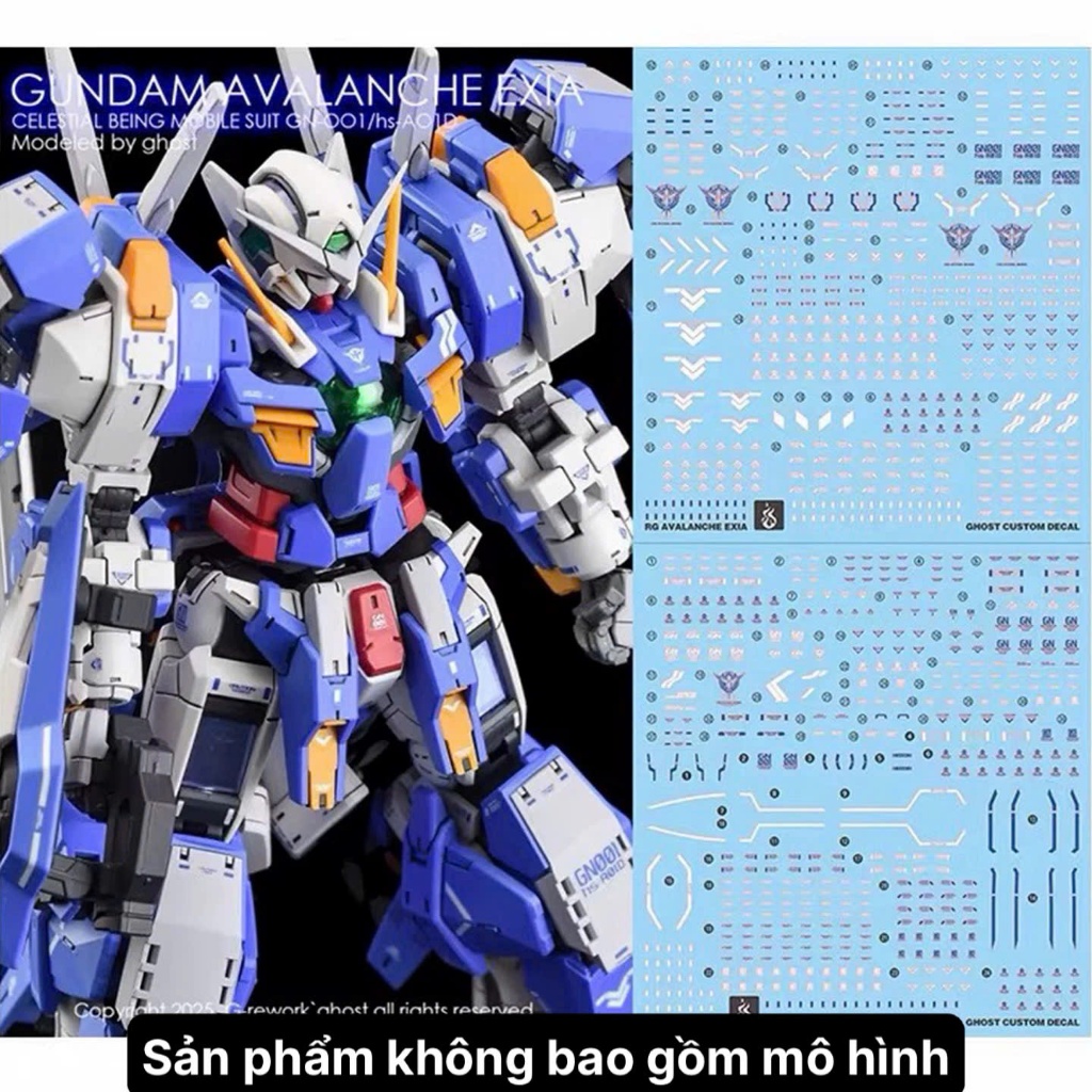 [Ghost] RG 1/144 Avalanche Exia Gundam Model Water Decal/Decal