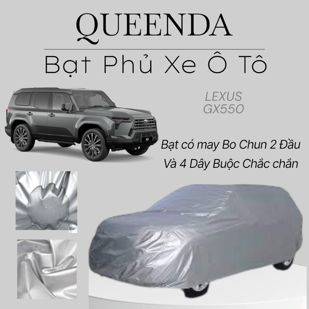 ผ้าคลุมรถ Lexus GX 550 ร่มเคลือบเงิน กันฝนและกันแดดได้ดีพร้อมกระเป๋าถือ - ผ้าคลุมรถ Lexus GX 550