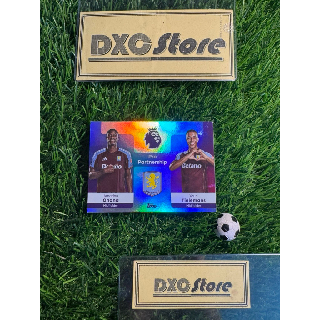 [ ของแท้ ] - PRO PARTNERSHIP - TOPPS PREMIER LEAGUE 2026 - AMADOU ONANA & YOURI TIELEMANS (ASTON VIL