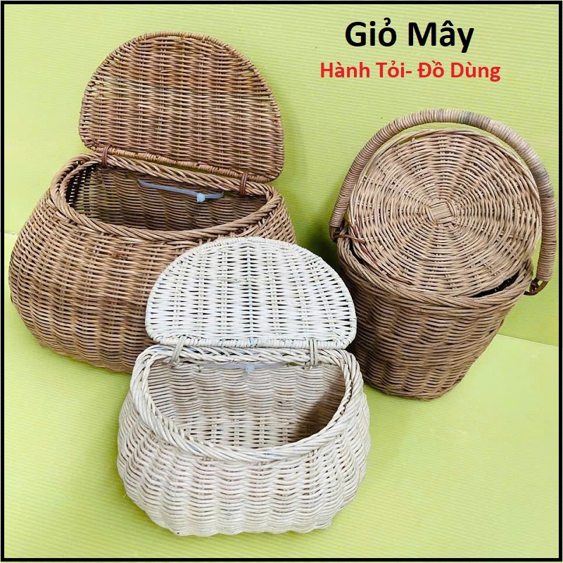 ตะกร้าหวายธรรมชาติสําหรับเก็บหัวหอมและกระเทียม, เครื่องครัวสํานักงาน decore สามารถวางบนโต๊ะและผนังได