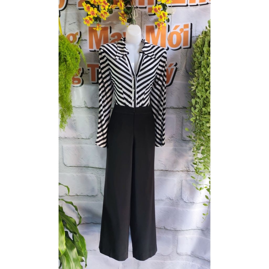 SET STRETCH T-SHIRT + STAND-UP COTTON PANTS SHIRT: BREAST 88•EO 78•Length 61. BACK 70•LONG 92 LIQUID