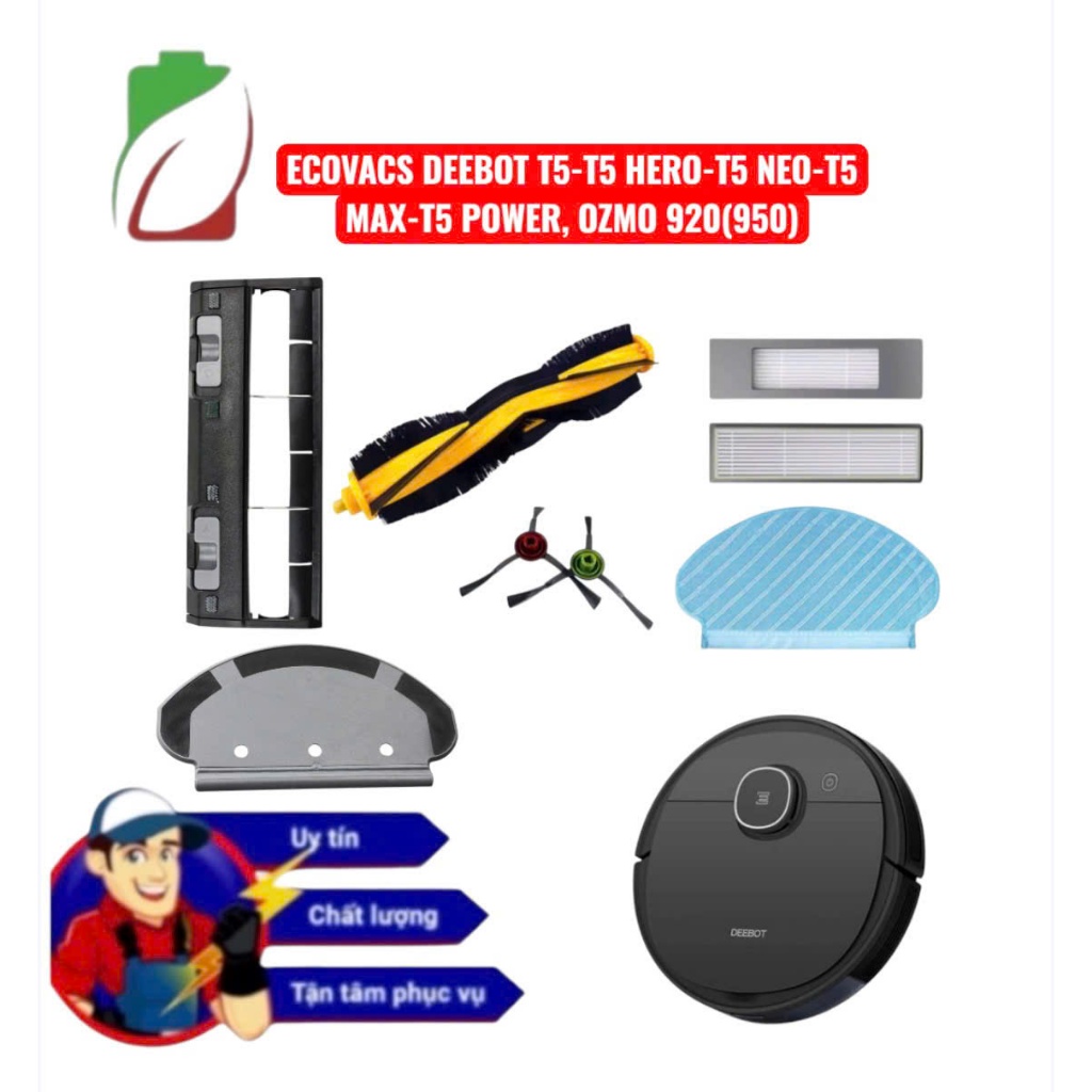 ECOVACS DEEBOT T5 VACUUM CLEANER อุปกรณ์เสริมหุ่นยนต์ (HERO,MAX,POWER,NEO),OZMO 920 (950)
