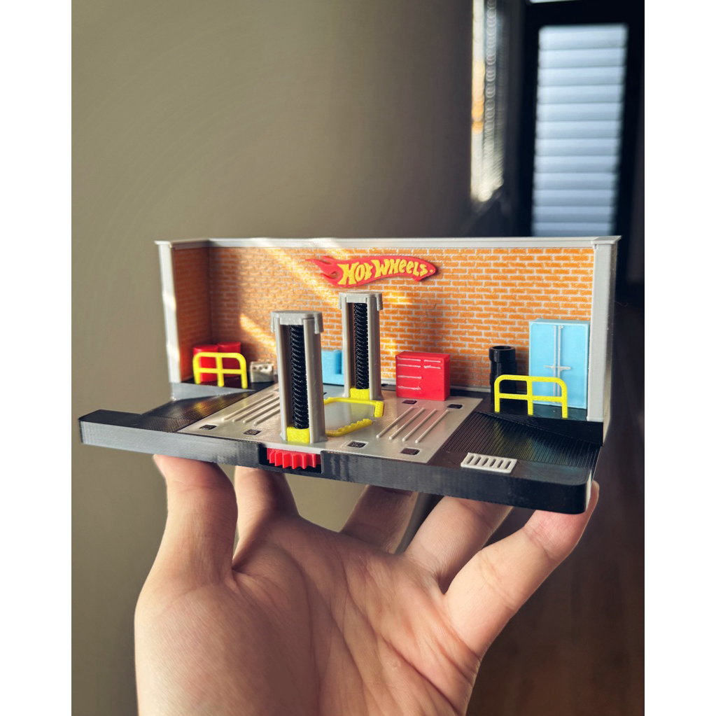 Diorama Garage สําหรับรถยนต์โมเดลขนาด 1/64