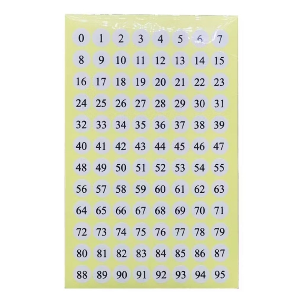 Tomy Decal Paper Stamps Serial Numbers จาก 0 -> 95
