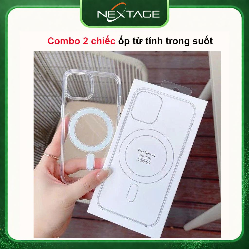 [COMBO 2 ชิ้น] เคสใสรองรับการชาร์จแม่เหล็ก (Boxed) สําหรับ iphone7plus/X/Xr/Xsmax/11/12/13/14/15/16/