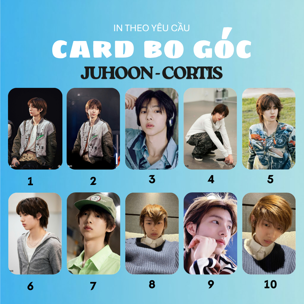 [JUHOON - CORTIS] Corner Card โฟโต้การ์ดวงเยาวชนเกาหลี CORTIS - พิมพ์ 2 ด้าน พิมพ์ตามความต้องการ