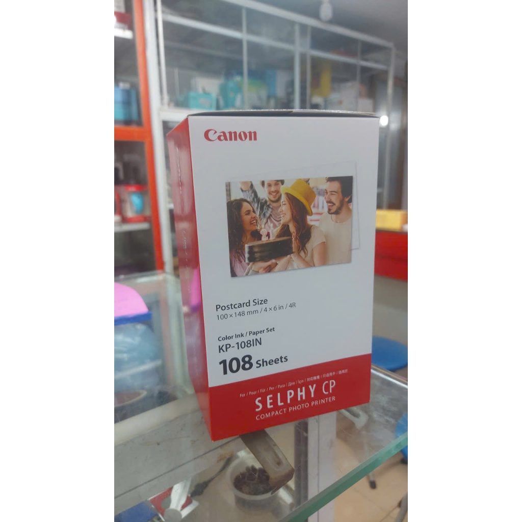 กระดาษภาพถ่าย Canon KP-108IN – สําหรับเครื่องพิมพ์ภาพถ่ายขนาดเล็ก Canon Selphy เพื่อถ่ายภาพ