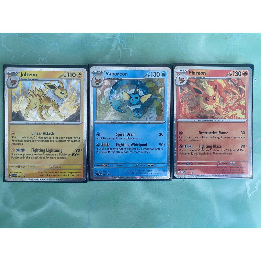 [LENHA] - POKEMON ENGLISH - COMBO PROMO FLADER - JOLTEON - VAPOREON