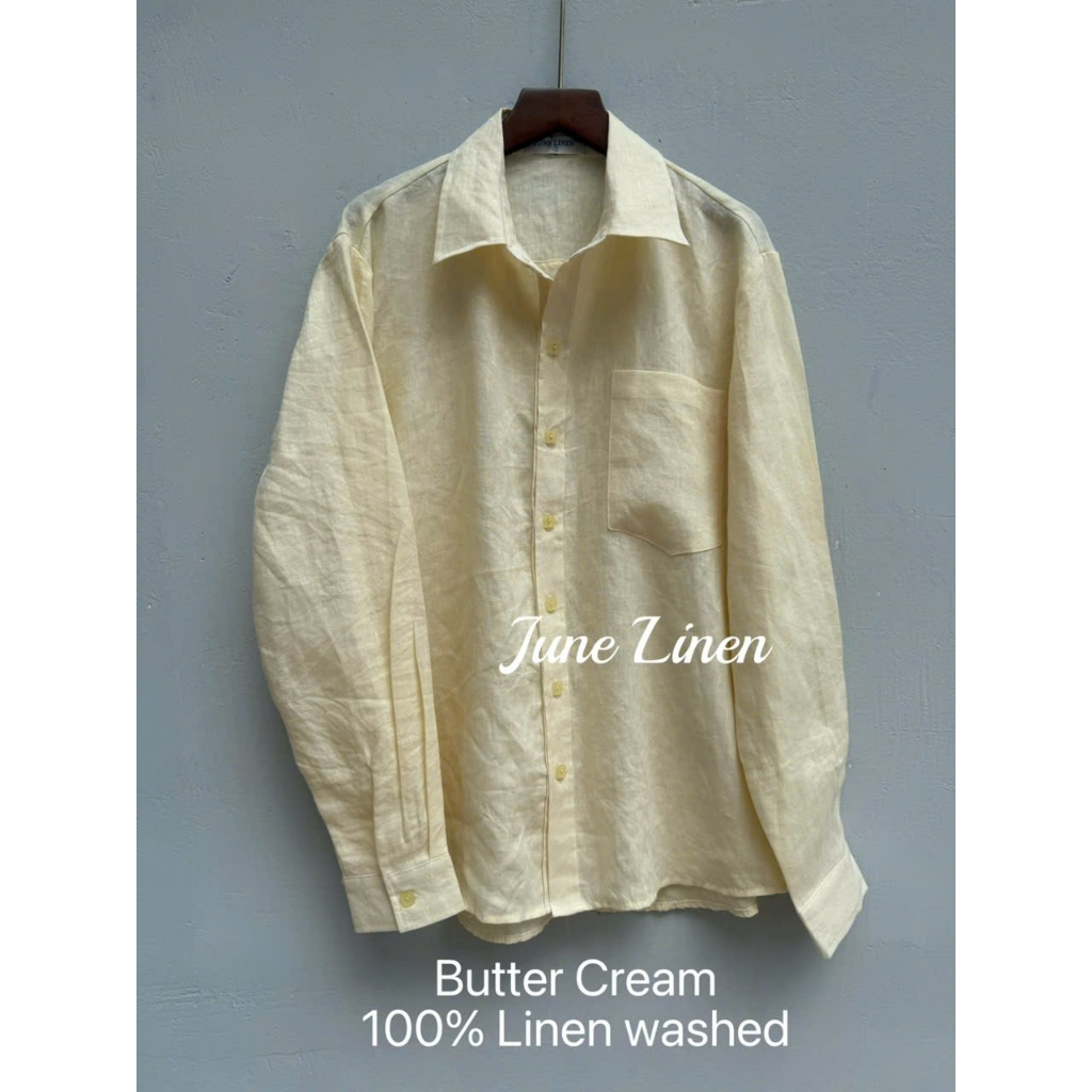 เสื้อเชิ้ตแขนยาว LINEN TUNG PREMIUM สําหรับผู้ชาย-JUNE LINEN AN26-02