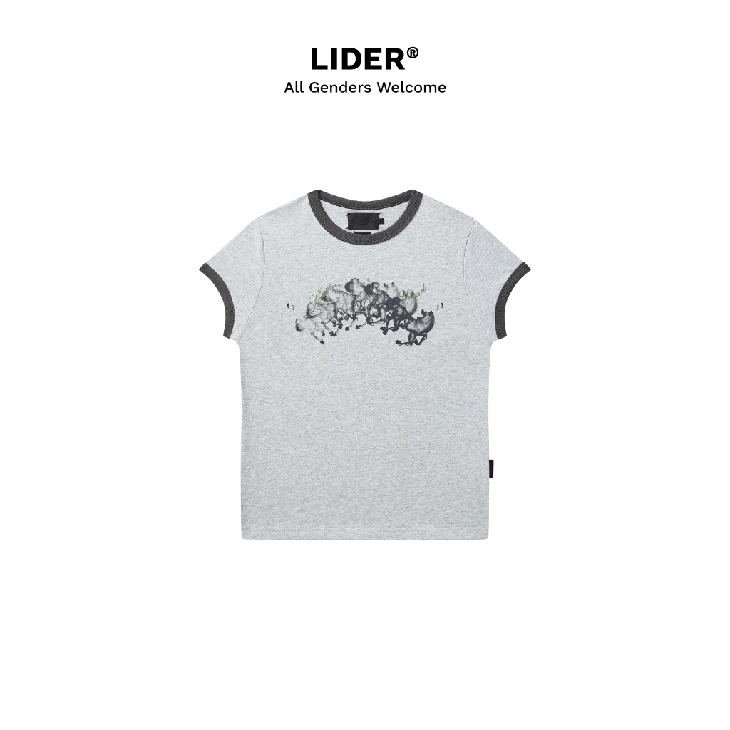 LIDER FADED HORSES TEE เสื้อยืดลายม้าแขนสั้น Unisex