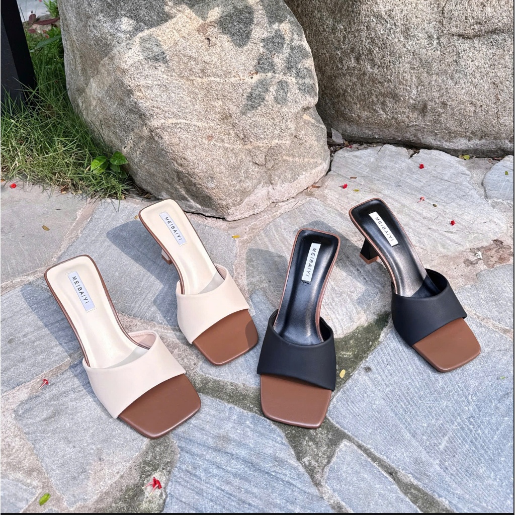Mins Shoes - รองเท้าแตะสายไขว้ 6p พรีเมี่ยม S758