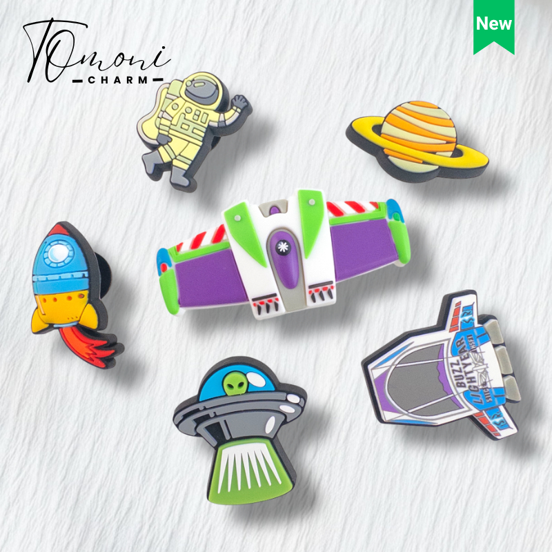 TOMONI Slipper Charm, DIY Shoe Accessory Slipper Sticker Toy Story ธีมการ์ตูน vhm151