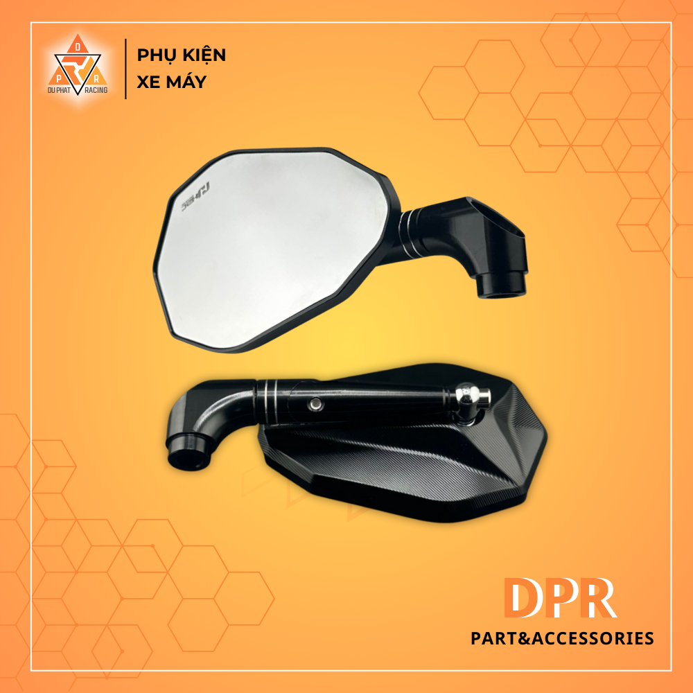 [ H2C ] REARVIEW MIRROR H2C รุ่น V2 ORIGINAL GENUINE ALUMINIUM WHITE GLASS