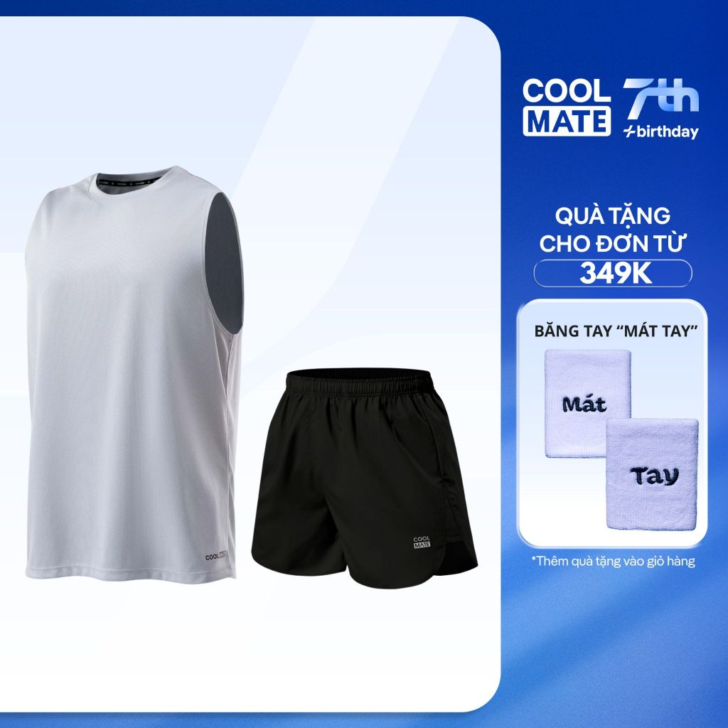 ชุดวิ่งผู้ชาย Coolmate - กางเกงขาสั้น Essentials Tanktop และ Maxcool